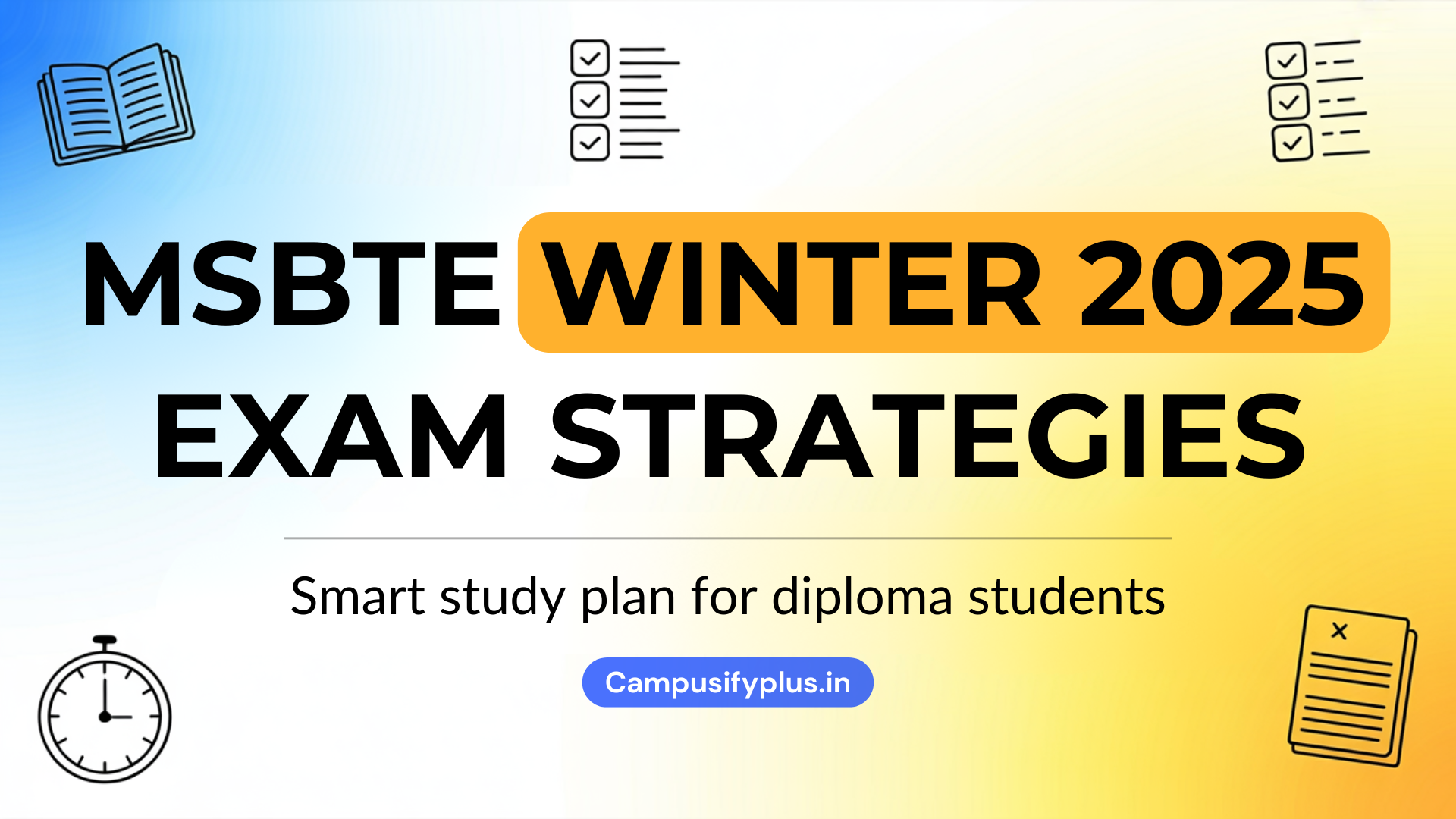 MSBTE Winter 2025 Exam Smart Study Strategies