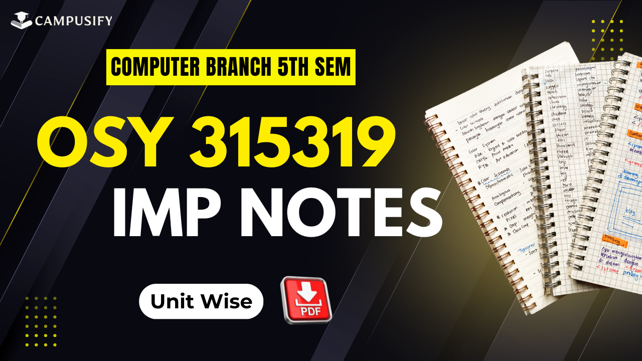 OSY Notes IMP MSBTE K Scheme 315319