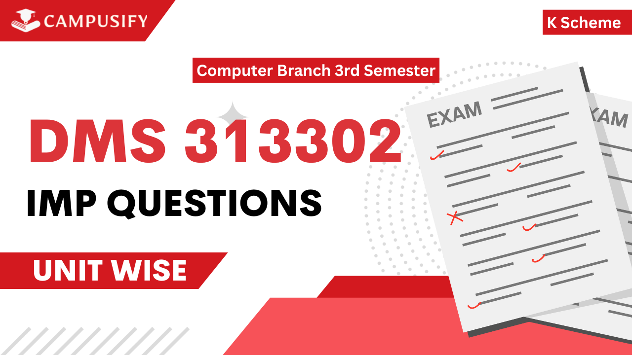 DMS Important Questions K Scheme 313302 MSBTE