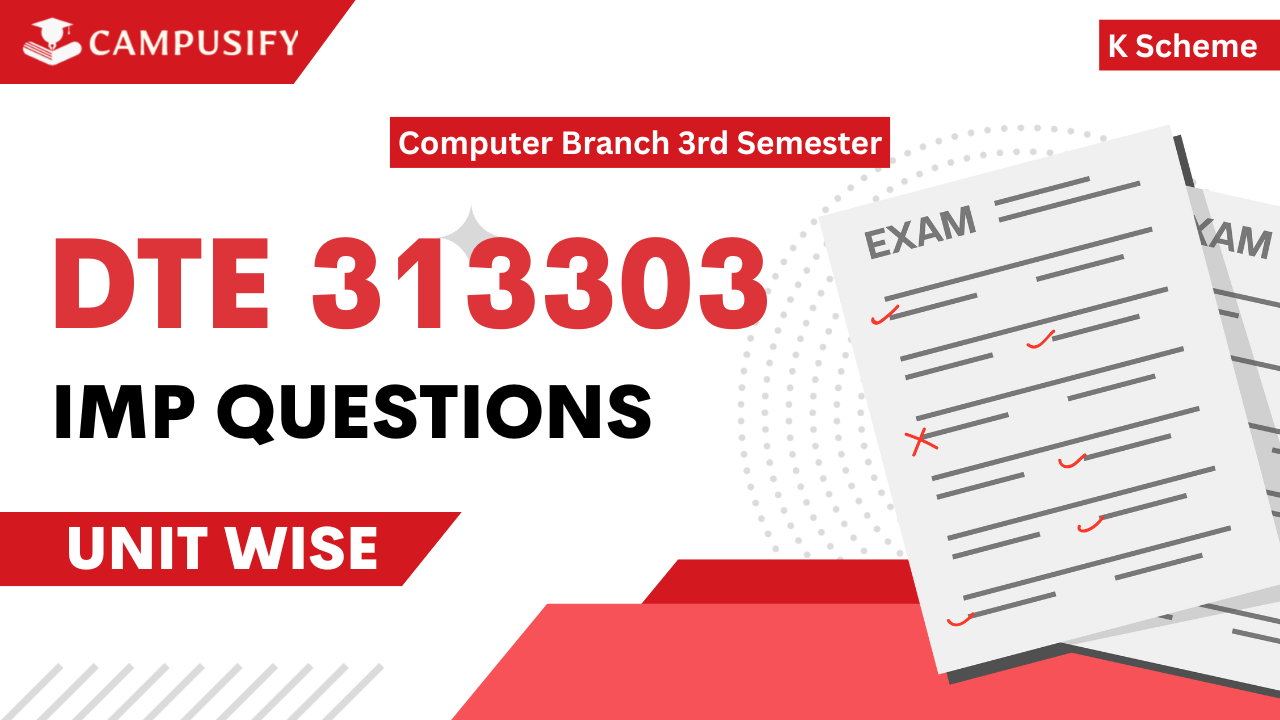 DTE Important Questions K Scheme 313303 MSBTE exam preparation