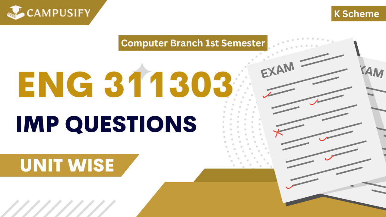 ENG Important Questions K Scheme 311303 MSBTE