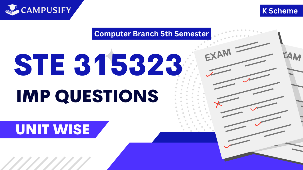 STE Important Questions K Scheme 315323 MSBTE