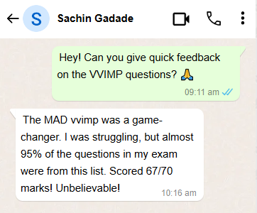 Testimonial from Sachin Gadade