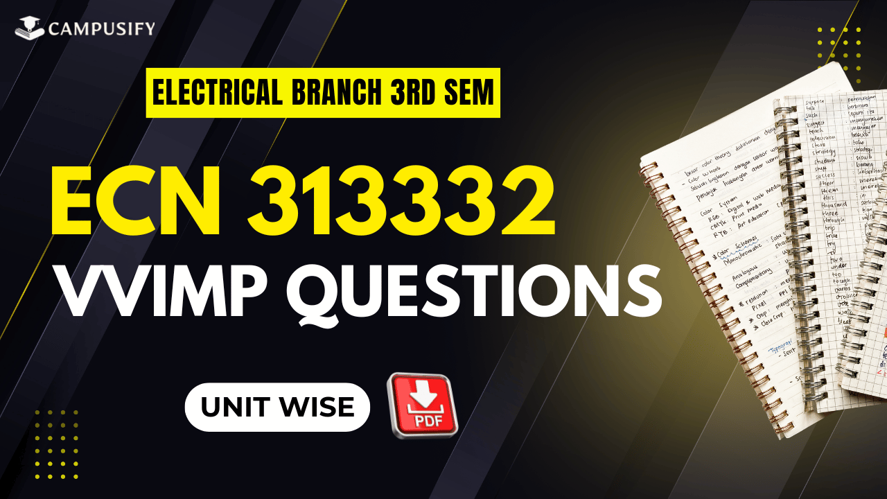 ECN Most Important Questions K Scheme 313332 MSBTE for exam success