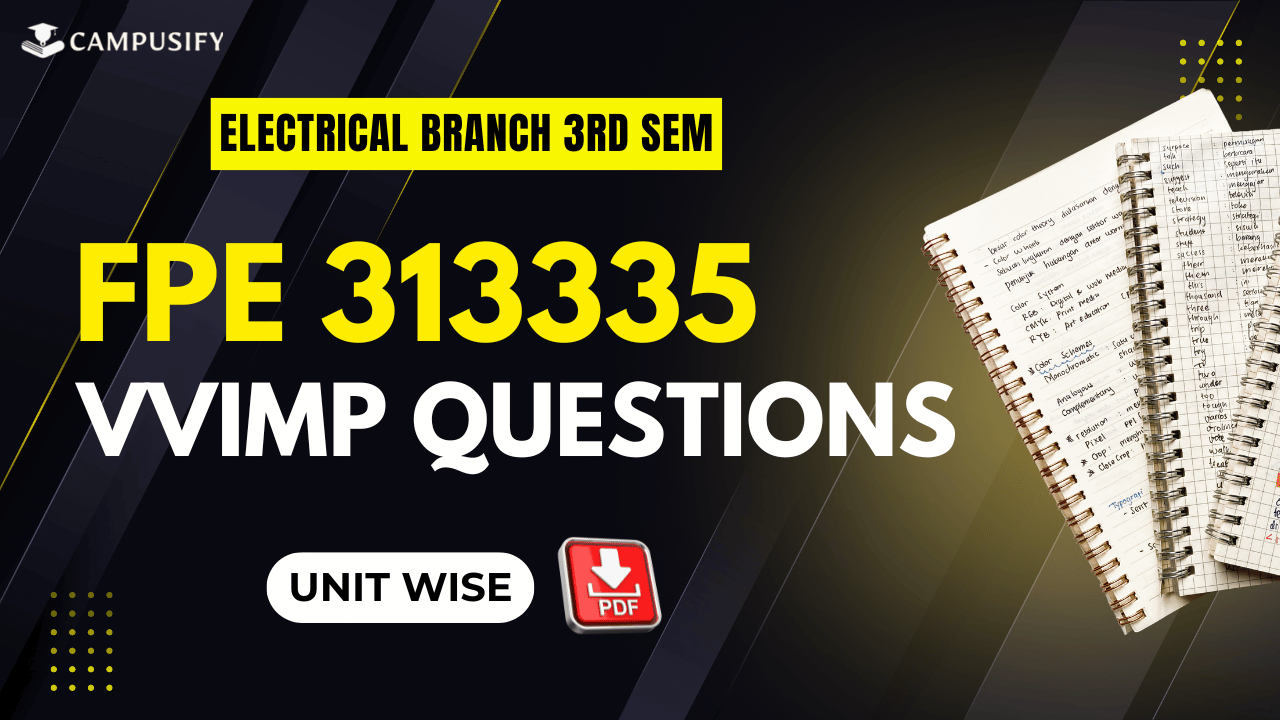 FPE Most Important Questions K Scheme 313335 MSBTE for exam success