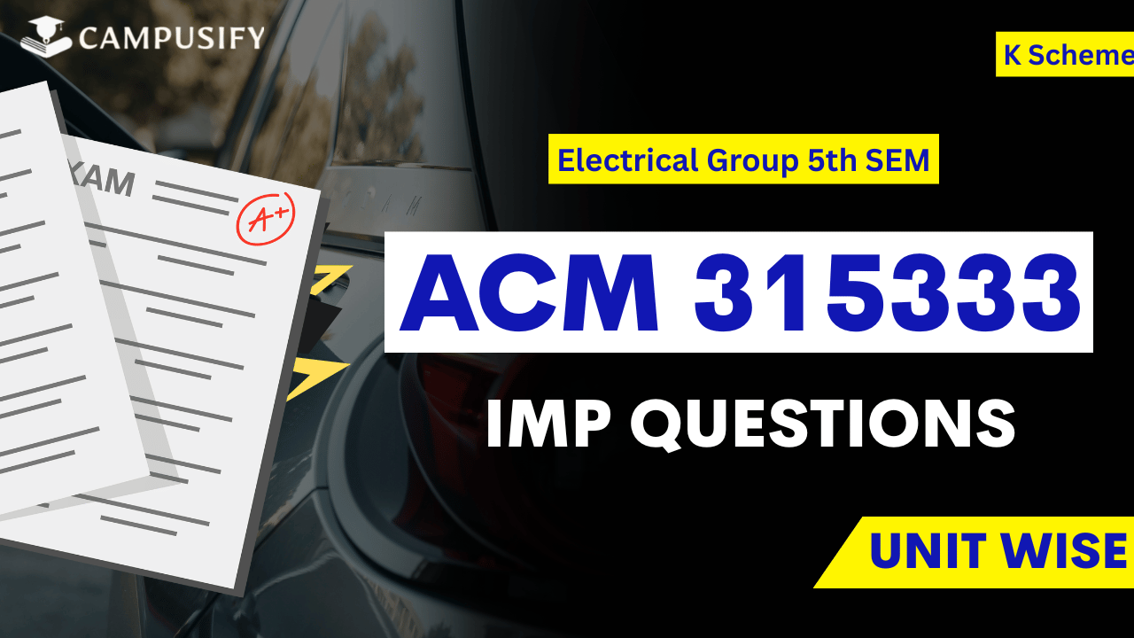 ACM Most Important Questions K Scheme 315333
