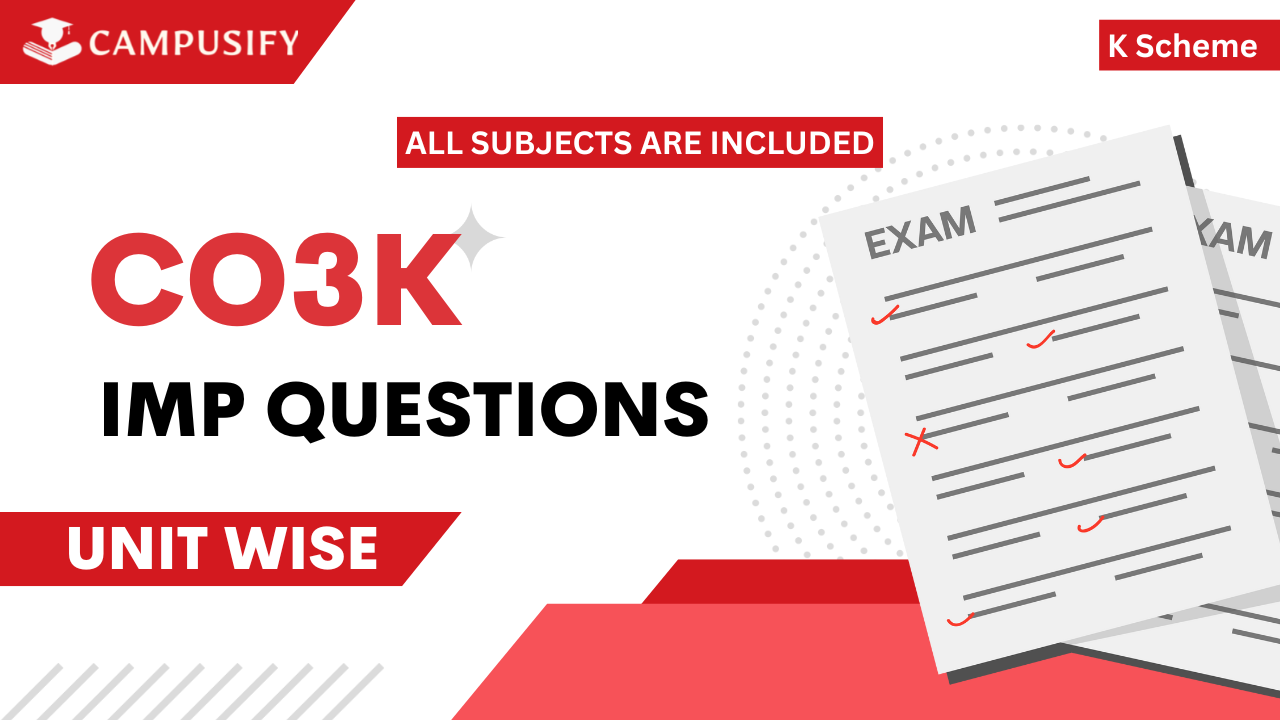 CO3K IMP Questions for Winter 2025 K scheme