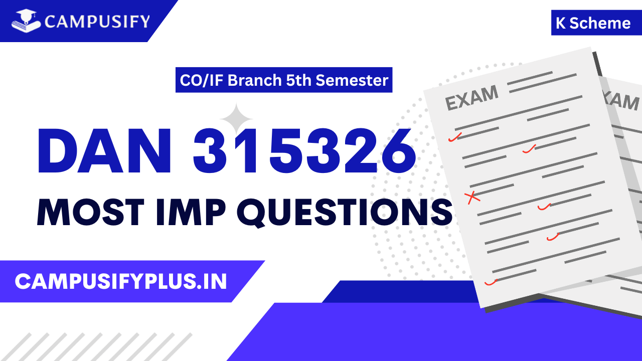 DAN Most Important Questions K Scheme 315326