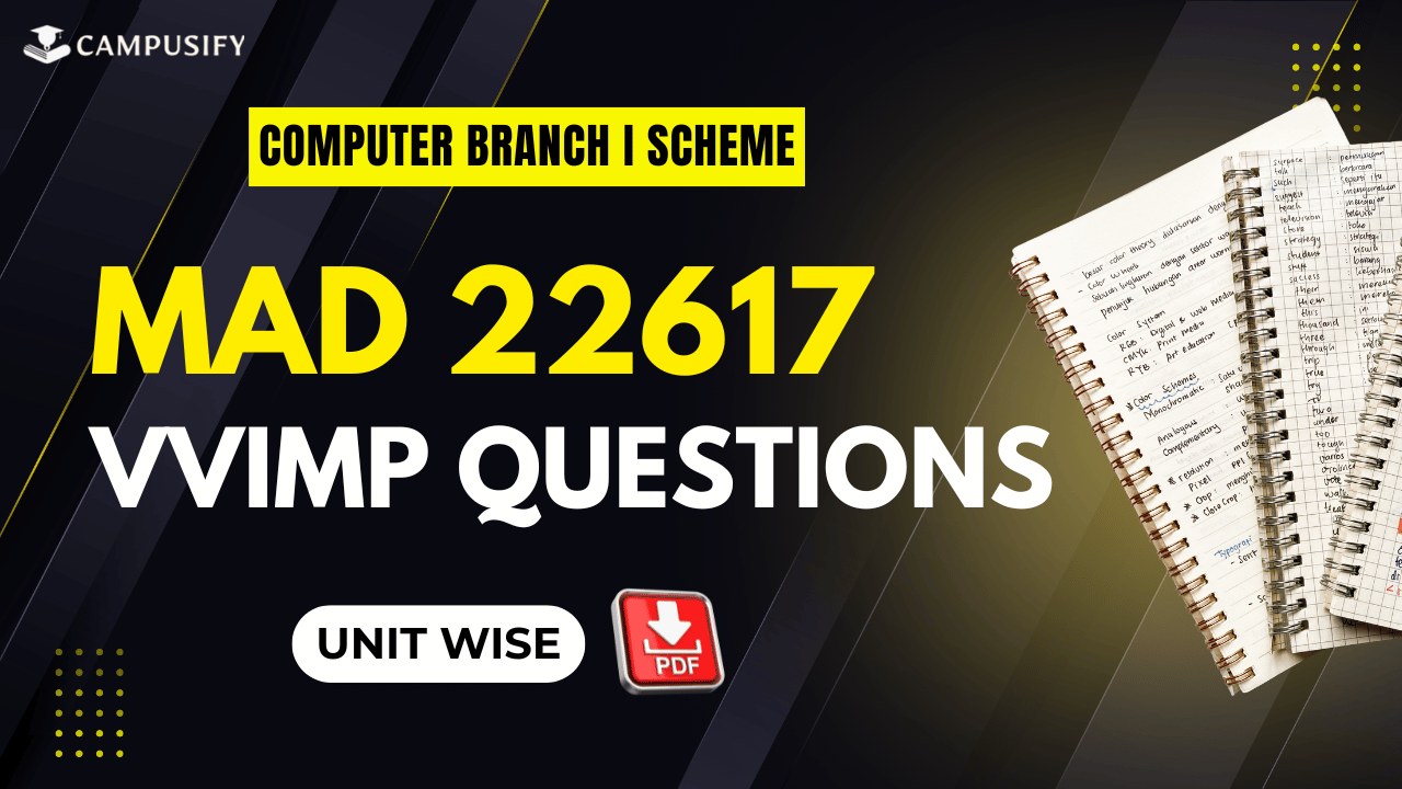 MAD Most Important Questions I Scheme 22617
