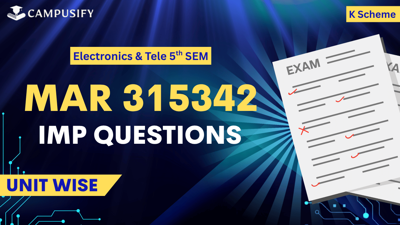 MAR Important Questions K Scheme 315342 MSBTE
