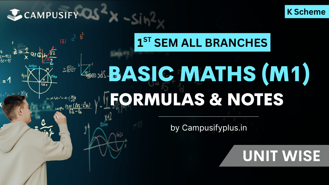 BMS Formula & Notes K Scheme 311302 Maths-1