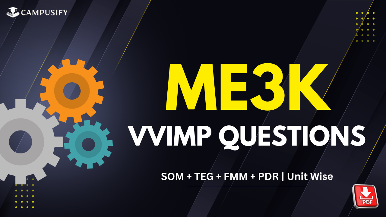 ME3K IMP Questions K Scheme Winter 2025