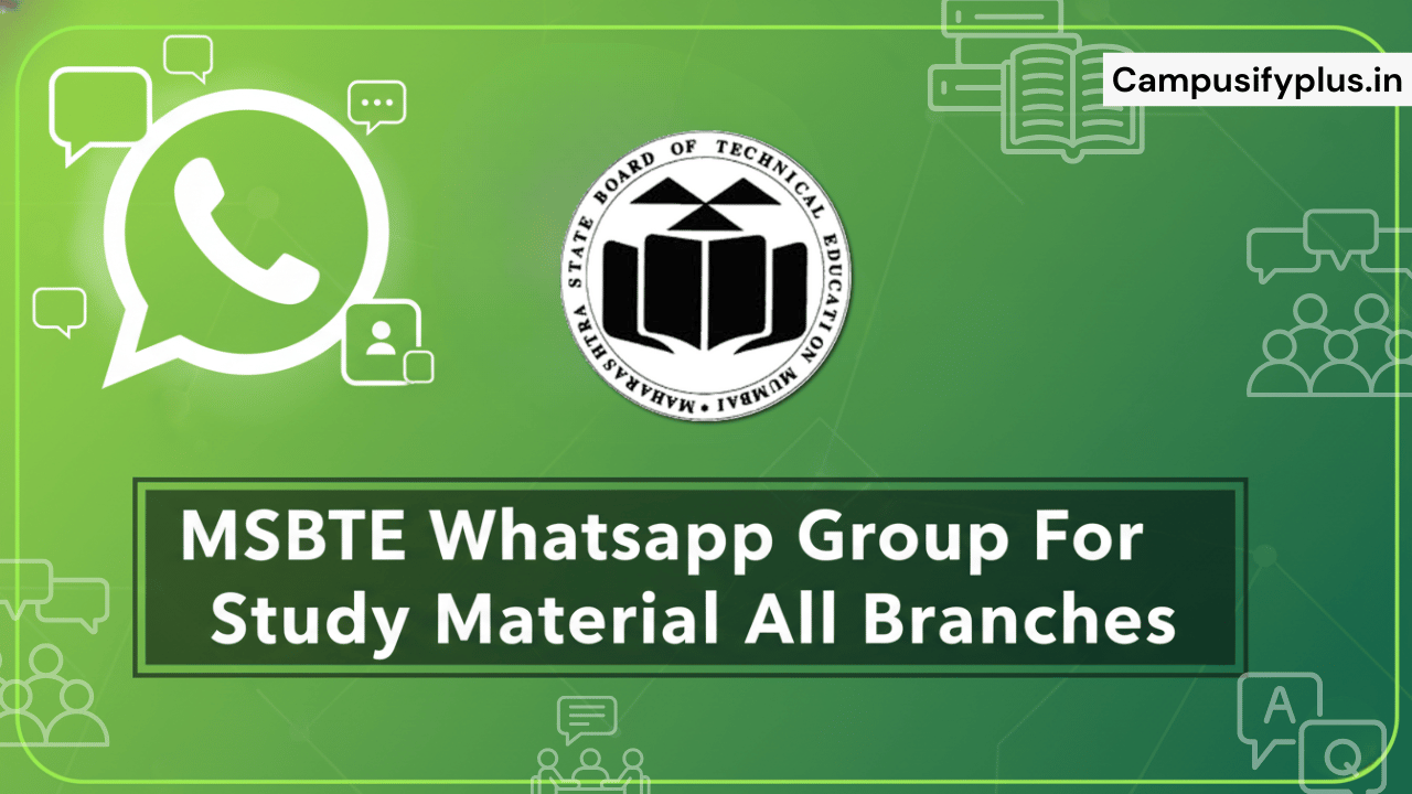MSBTE Study Material Whatsapp Group For All Branches