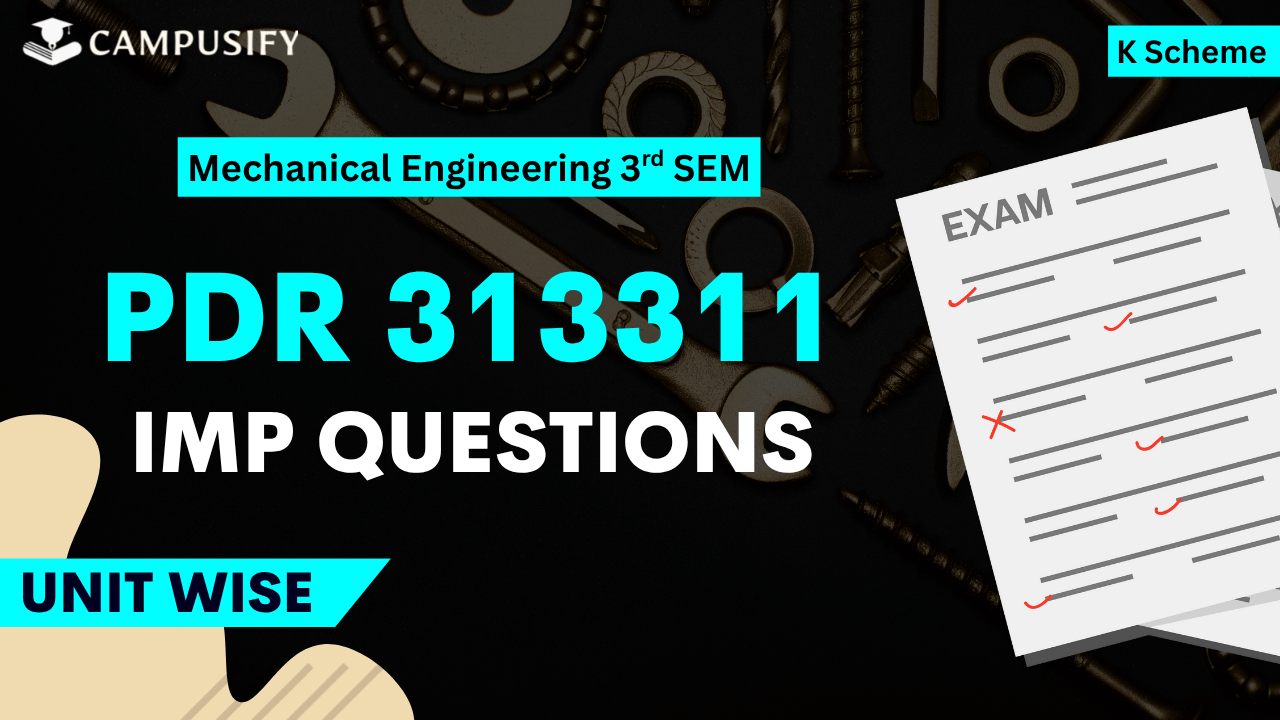 PDR Important Questions K Scheme 313311 MSBTE