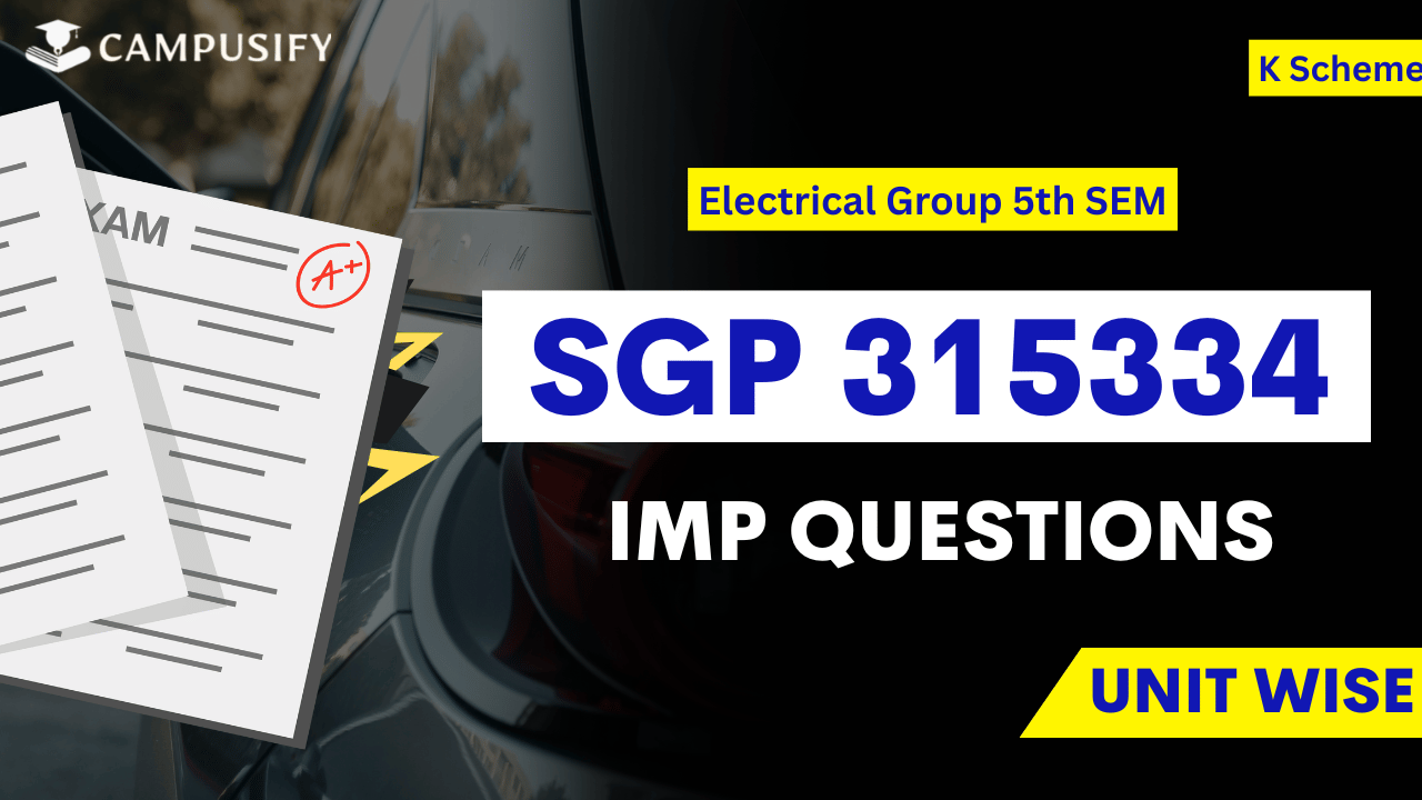 SGP Most Important Questions K Scheme 315334