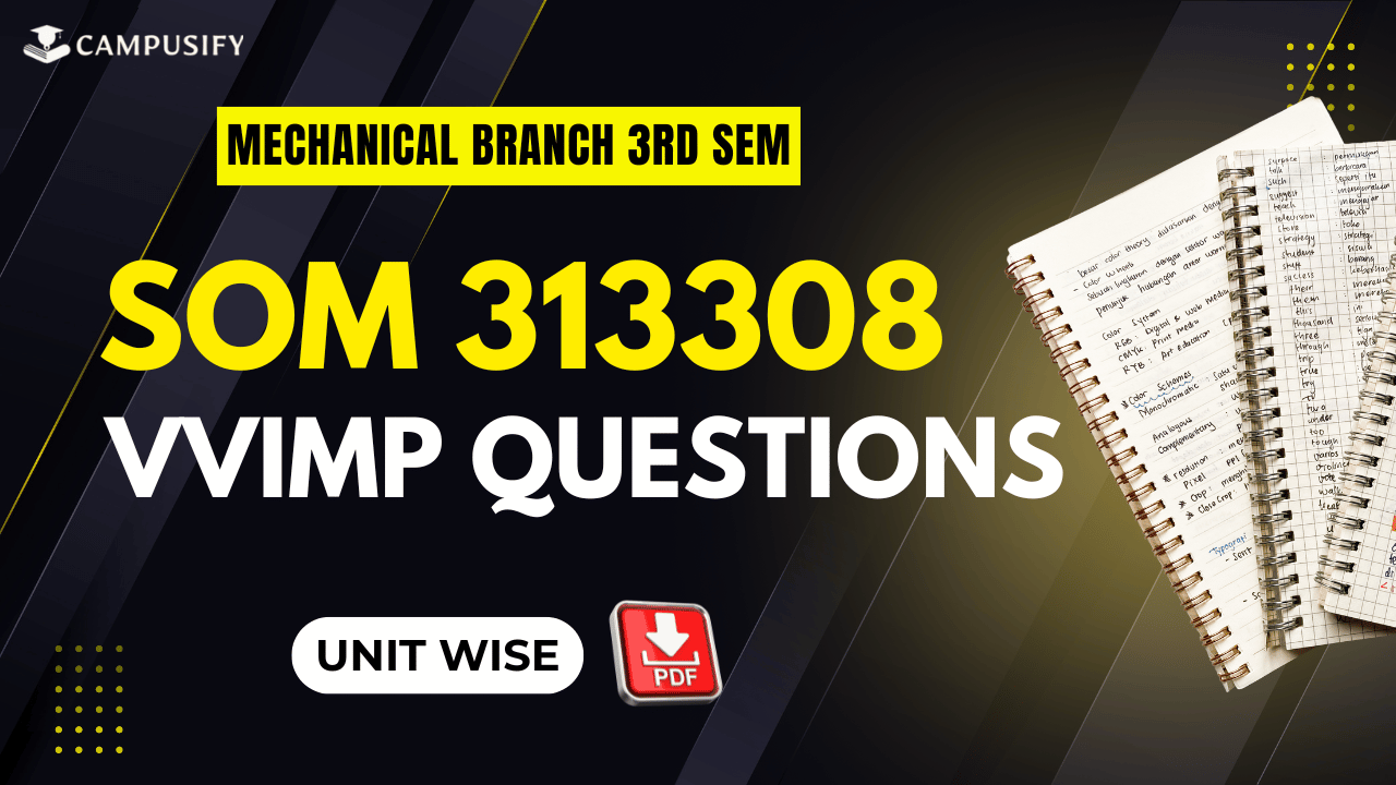 SOM Most Important Questions K Scheme 313308 MSBTE for exam success