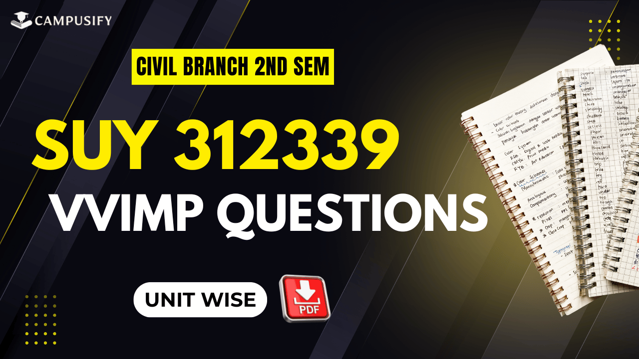SUY Most Important Questions K Scheme 312339