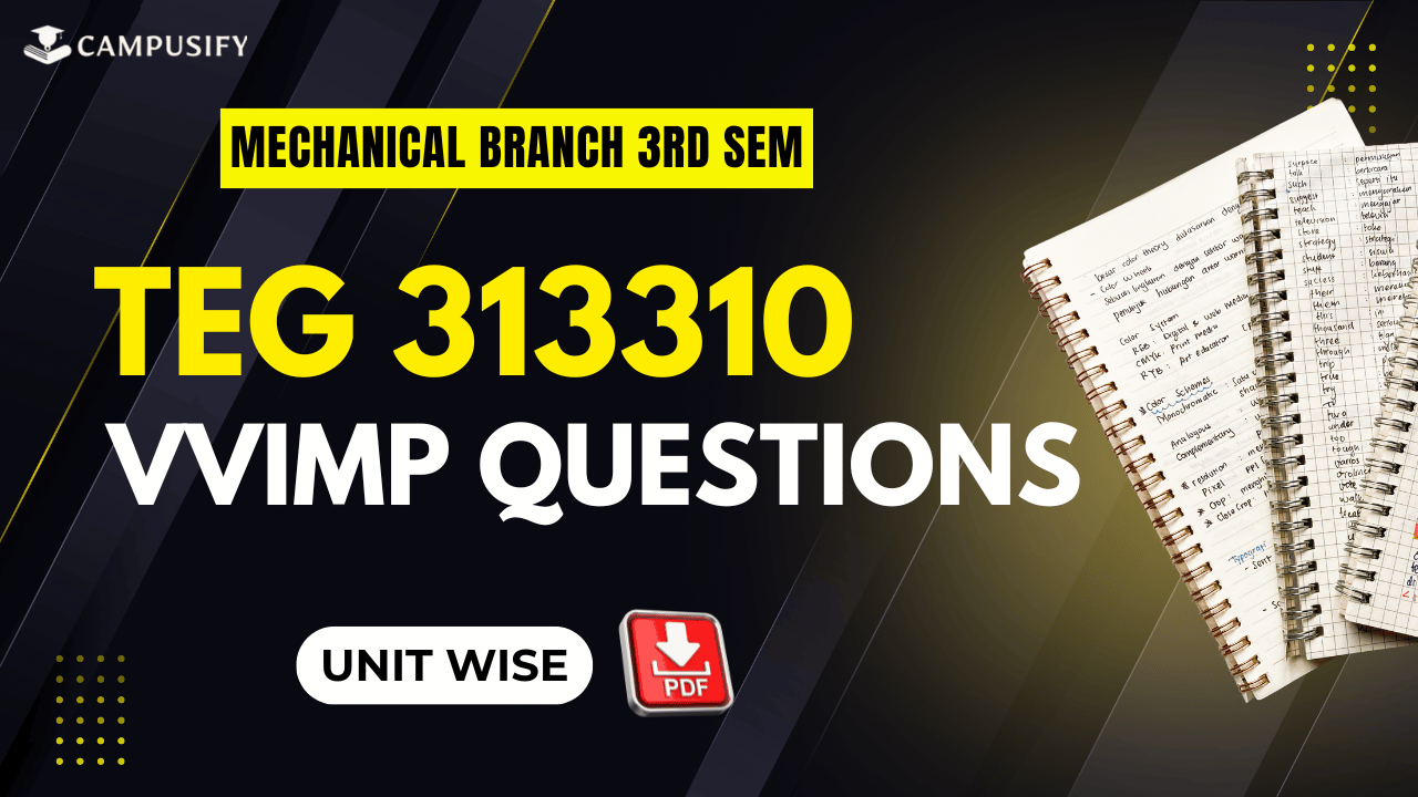 TEG Most Important Questions K Scheme 313310 MSBTE for exam success