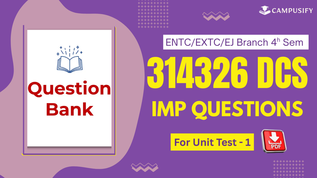 DCS IMP Question Bank for Unit Test 1 MSBTE