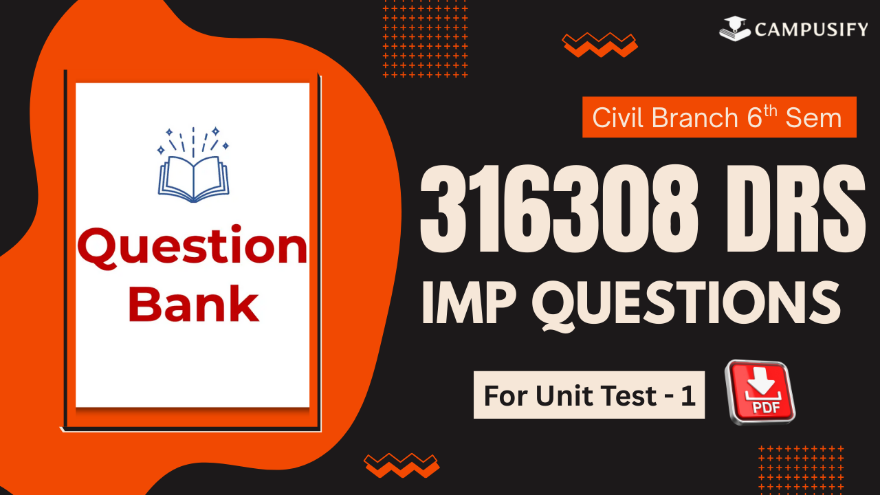 DRS IMP Question Bank for Unit Test 1 MSBTE