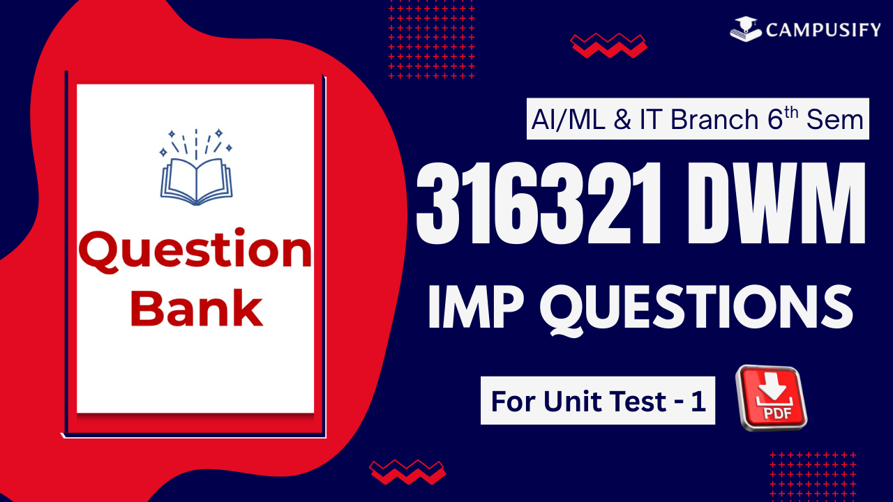 DWM IMP Question Bank for Unit Test 1 MSBTE