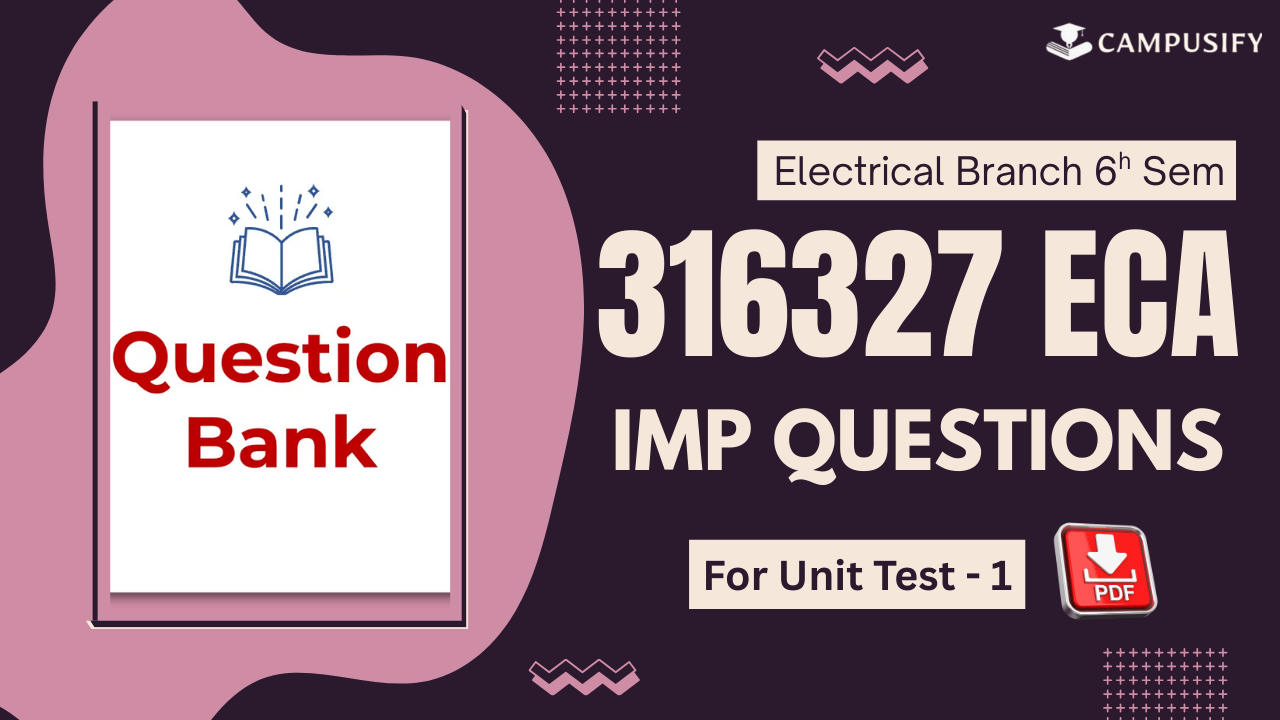 ECA IMP Question Bank for Unit Test 1 MSBTE