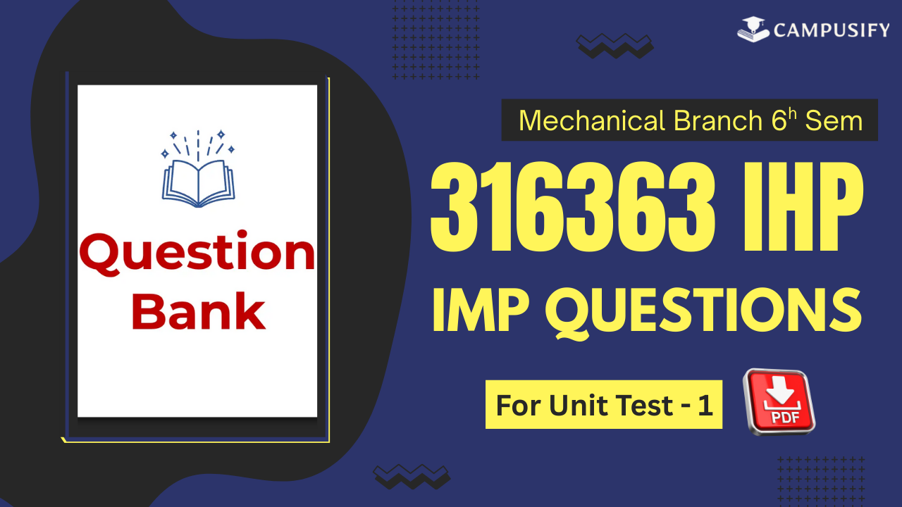 IHP IMP Question Bank for Unit Test 1 MSBTE