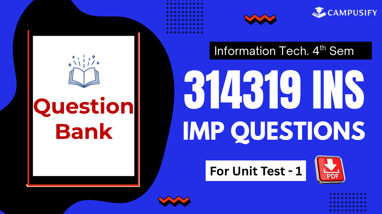 INS IMP Question Bank for Unit Test 1 MSBTE