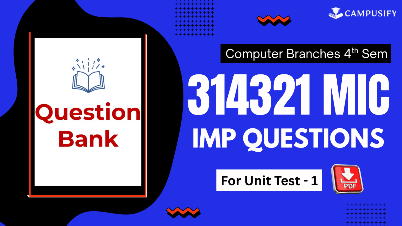 MIC IMP Question Bank for Unit Test 1 MSBTE