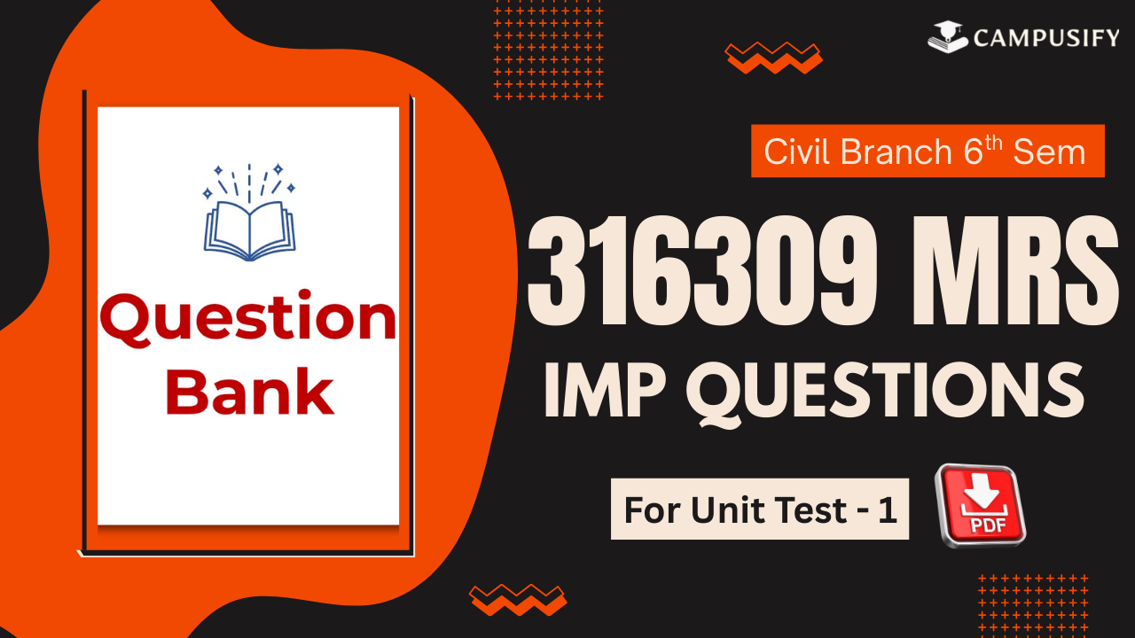 MRS IMP Question Bank for Unit Test 1 MSBTE