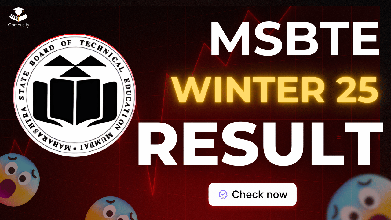 MSBTE Winter 2025 Result Declared : Download Marksheet