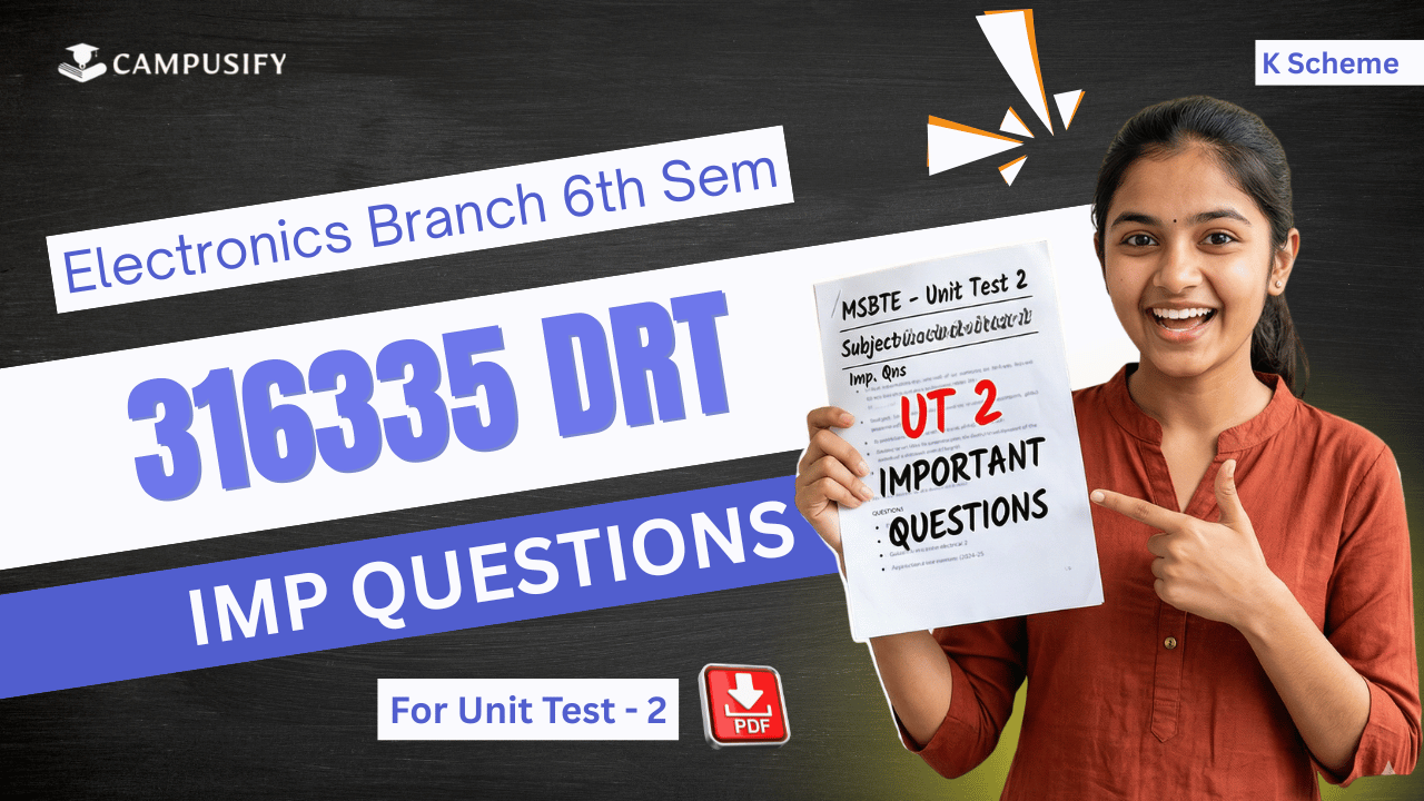 DRT Unit Test 2 IMP Questions Bank MSBTE