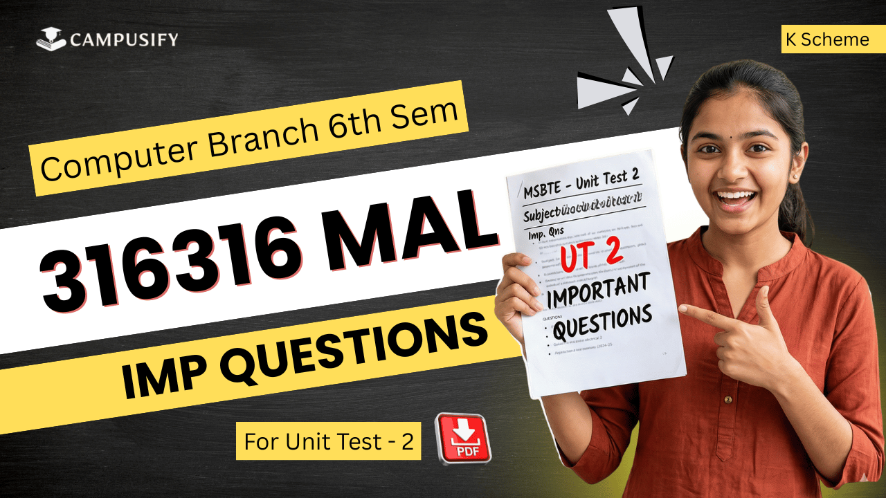 MAL Unit Test 2 IMP Questions Bank MSBTE