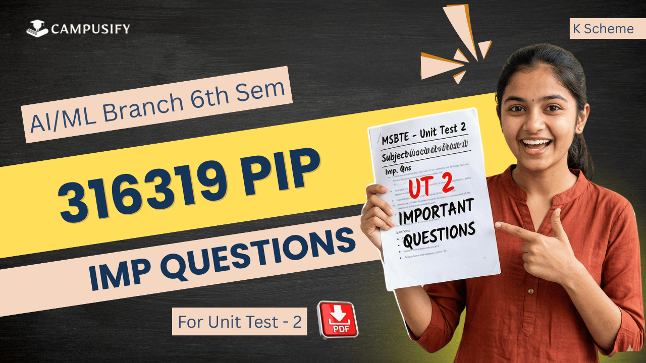 PIP Unit Test 2 IMP Questions Bank MSBTE Principles of Image Processing 316319