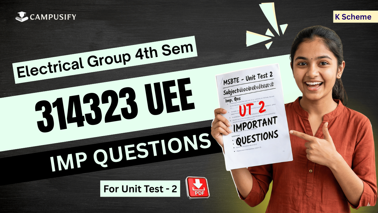 UEE Unit Test 2 IMP Questions Bank MSBTE Utilization of Electrical Energy 314323