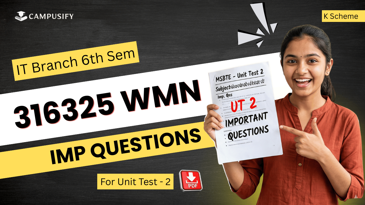 WMN Unit Test 2 IMP Questions Bank MSBTE