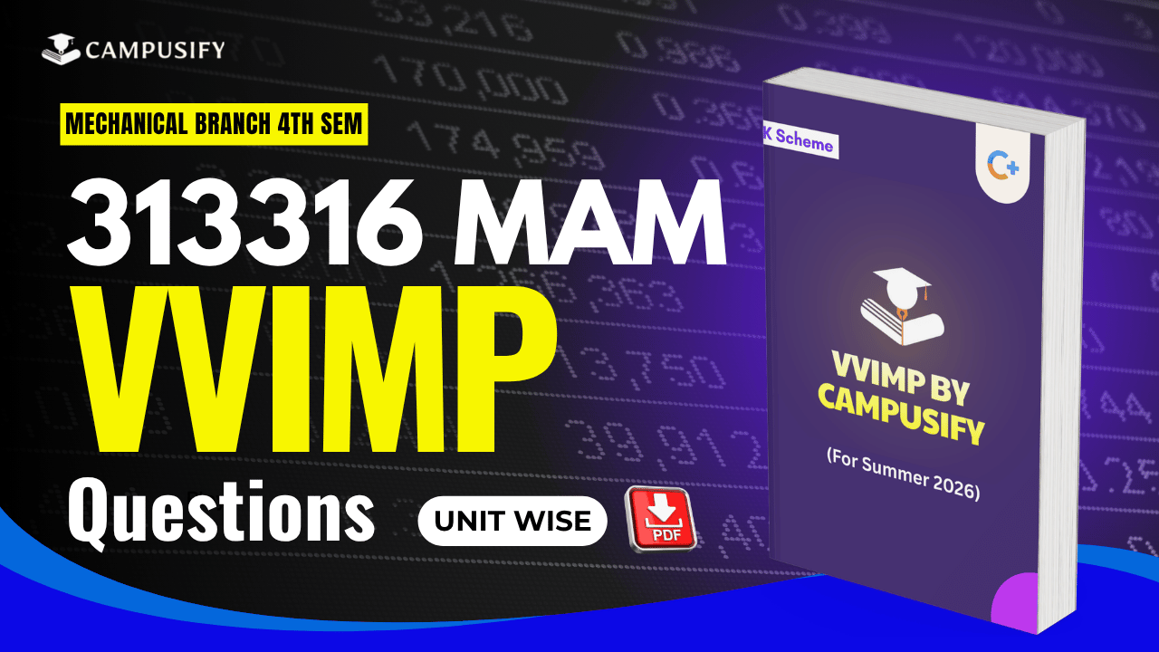 MAM Most imp Questions for summer 2026 exams