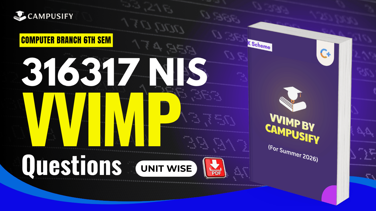 MSBTE NIS Most Important Questions 316317