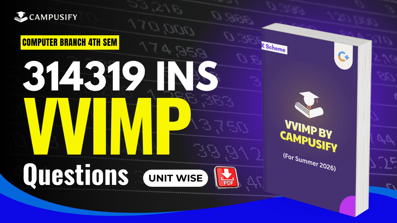 MSBTE INS Most Important Questions 314319