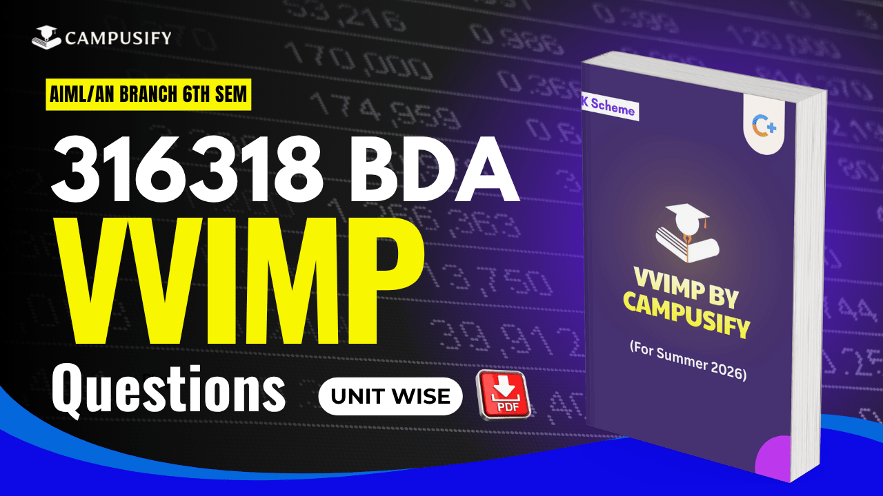 MSBTE BDA Most Important Questions 316318