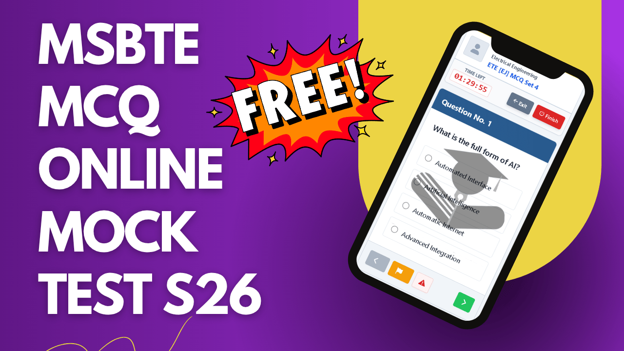 Give MCQ Mock Test for MSBTE Summer 2026 Exam