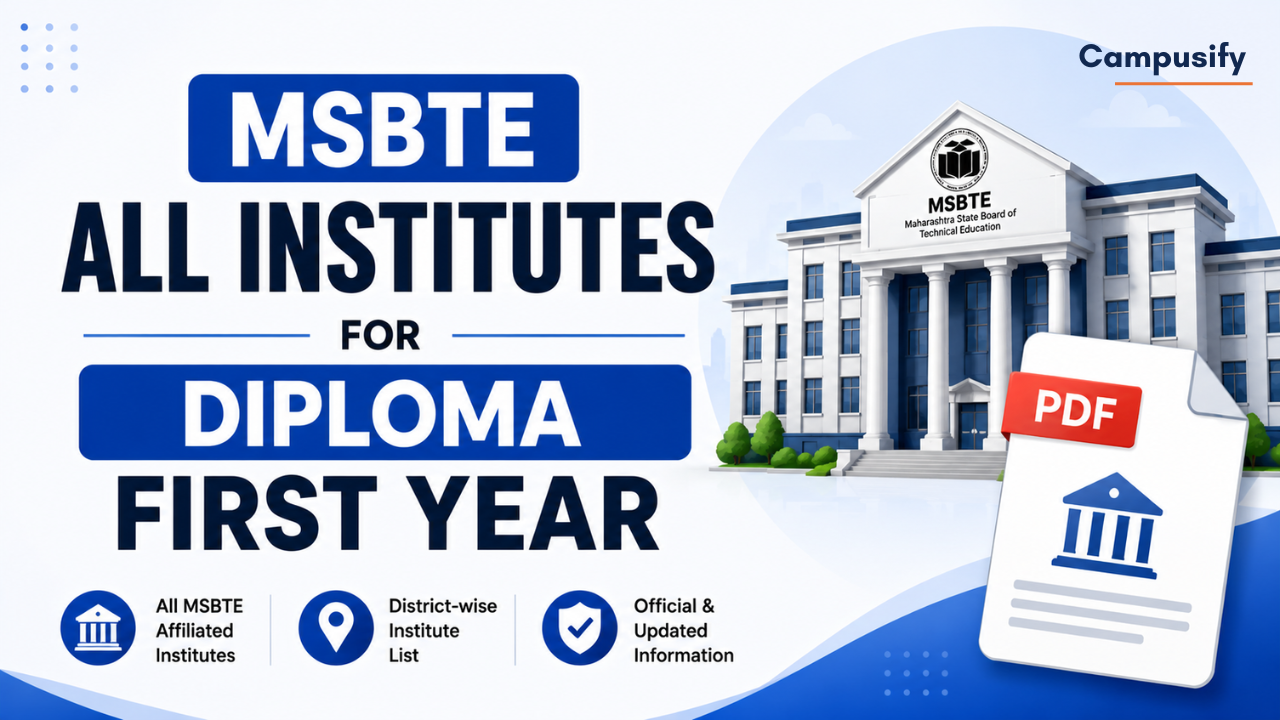 MSBTE All Institutes for Diploma First Year
